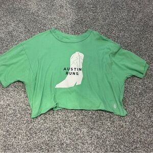 FP movement 'Austin Runs' Graphic Crop Tee